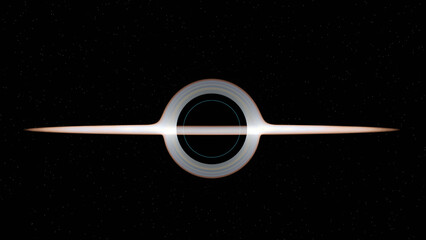 A blackhole with star field in background (3D Rendering)