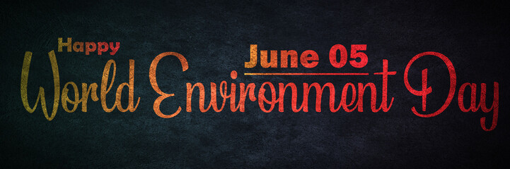 Happy World Environment Day , June month holidays. Calendar on workplace Text Effect, Empty space for text