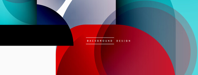 Creative geometric wallpaper. Minimal circle triangle and square line abstract background. Vector illustration for wallpaper banner background or landing page