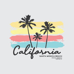 California vector illustration typography. perfect for t shirt design