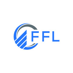 Obraz premium FFL technology letter logo design on white background. FFL creative initials technology letter logo concept. FFL technology letter design.