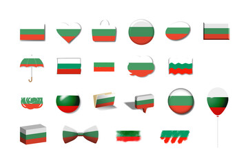 ブルガリア　国旗イラスト21種
