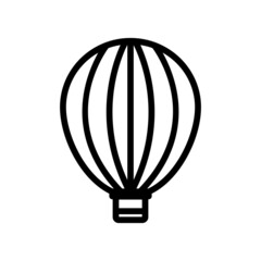 Air balloon icon vector. Transportation, Air vehicle. line icon style. Simple design illustration editable