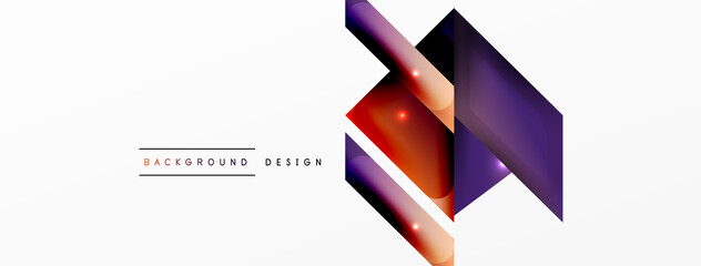 Abstract background. Simple color geometric shapes composition with 3d effect, lights and shadows. Vector Illustration For Wallpaper, Banner, Background, Card, Book Illustration, landing page