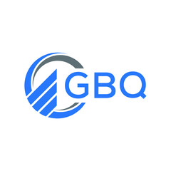 GBQ Flat accounting logo design on white  background. GBQ creative initials Growth graph letter logo concept. GBQ business finance logo design.
