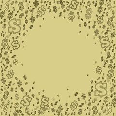 Dollar sign. Money background. Dollar Sign abstract background. Empty space leaves room for design elements or text. Vector Illustration. Line art