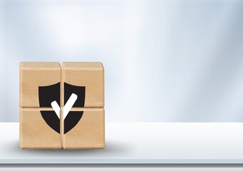 Work safety concept, hazards, protections, health and regulation. Concept of data security. The...