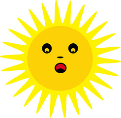 sun icon emotion cartoon sign symbol design
