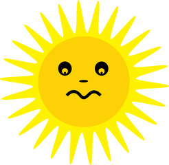 Fototapeta premium sun icon emotion cartoon sign symbol design