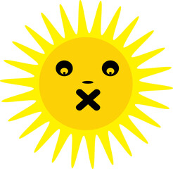 sun icon emotion cartoon sign symbol design