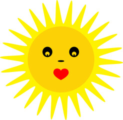 sun icon emotion cartoon sign symbol design