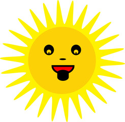 sun icon emotion cartoon sign symbol design