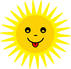 sun icon emotion cartoon sign symbol design