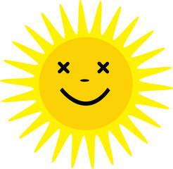 sun icon emotion cartoon sign symbol design