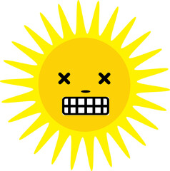 sun icon emotion cartoon sign symbol design