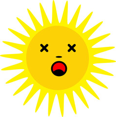 sun icon emotion cartoon sign symbol design