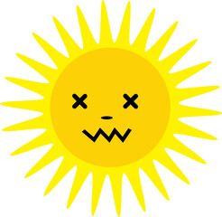 sun icon emotion cartoon sign symbol design