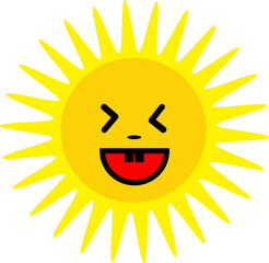 sun icon emotion cartoon sign symbol design