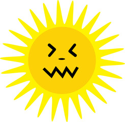 sun icon emotion cartoon sign symbol design