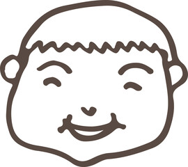 Hand drawn people icon sign symbol design