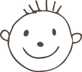 Hand drawn people icon sign symbol design
