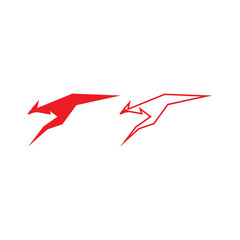 geometric kangaroo logo