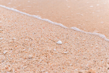 Beach and sea view on Lipe island, Satun Province, Thailand, andaman sea where you can watch the sunrise and sunset on the same beach.
