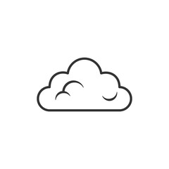 Cloud vector icon with line style