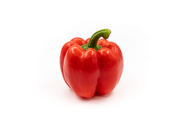 red pepper over white background