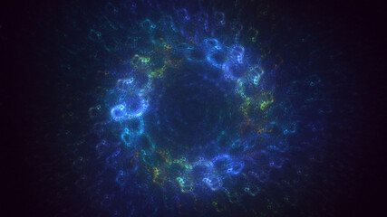 3D rendering abstract round light background