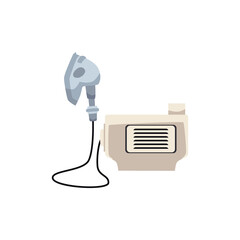 Nebulizer with face oxygen mask for treatment flat style