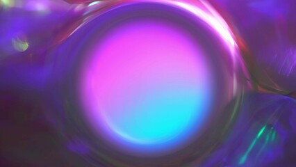 Holographic very pure purple and pink colors gradient circle. Neon futuristic motion copyspace...