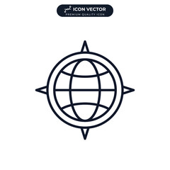 compass icon symbol template for graphic and web design collection logo vector illustration