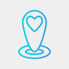 Placeholder icon in gradient style, use for website mobile app presentation