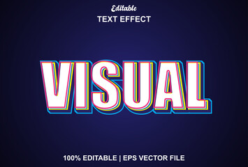 blue color visual text effect editable for promotion.