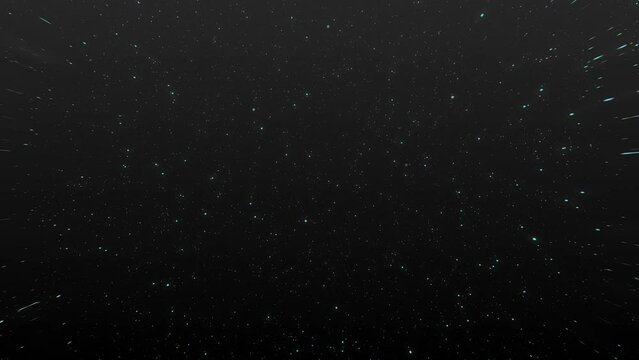 Blue star in space particle background 