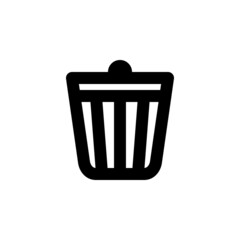 Trash can, line web or mobile interface vector icon