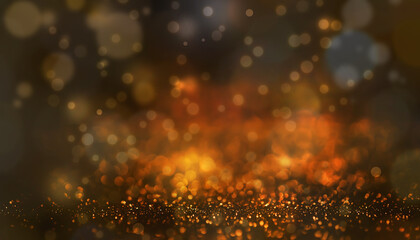 Abstract bokeh light background. with golden glitter