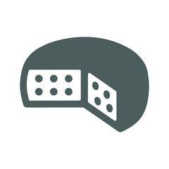 Cheese, dairy icon. Gray vector graphics.