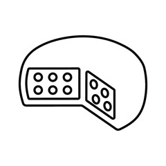Cheese, dairy line icon. Outline vector.