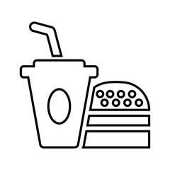 Fast, food, tortilla line icon. Outline vector.