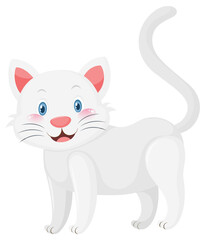 Little cute cat in cartoon style
