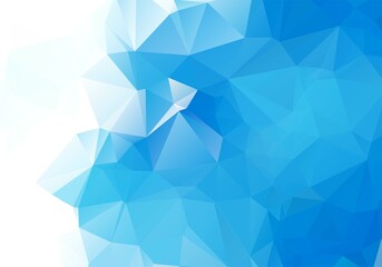 Modern blue low poly triangle shapes background