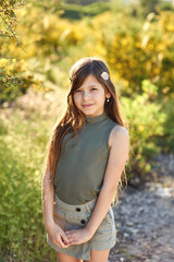 Fototapeta premium pretty girl on the nature 
