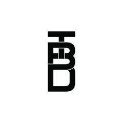 tbd letter original monogram logo design