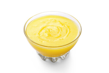 Ghee or clarified butter in a glass bowl