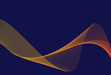 abstract blue background template with gold line wave, can be used for banner sale, wallpaper, for, brochure, landing page.