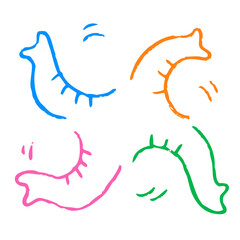 Elephant nose doodles - Vector