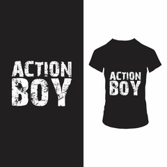 Action boy t shirt design