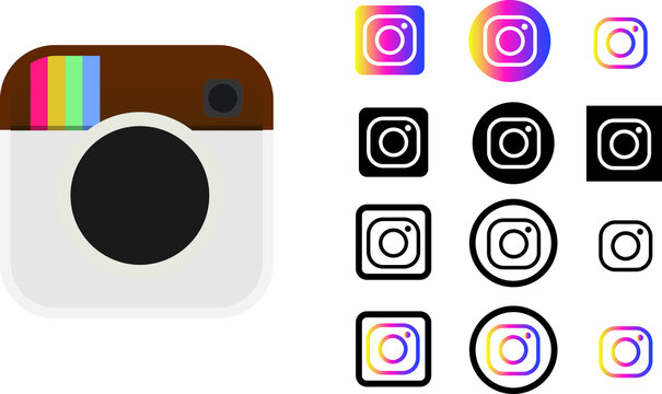Social media icons illustration instagram
